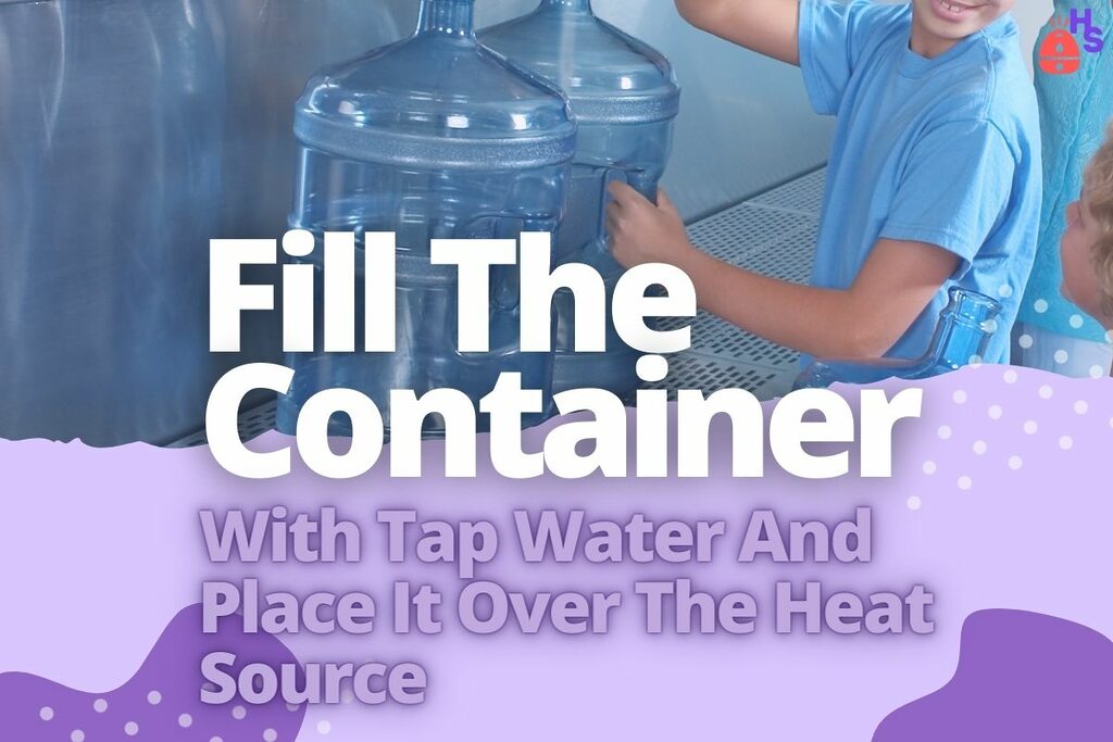 few people filling containers with water
