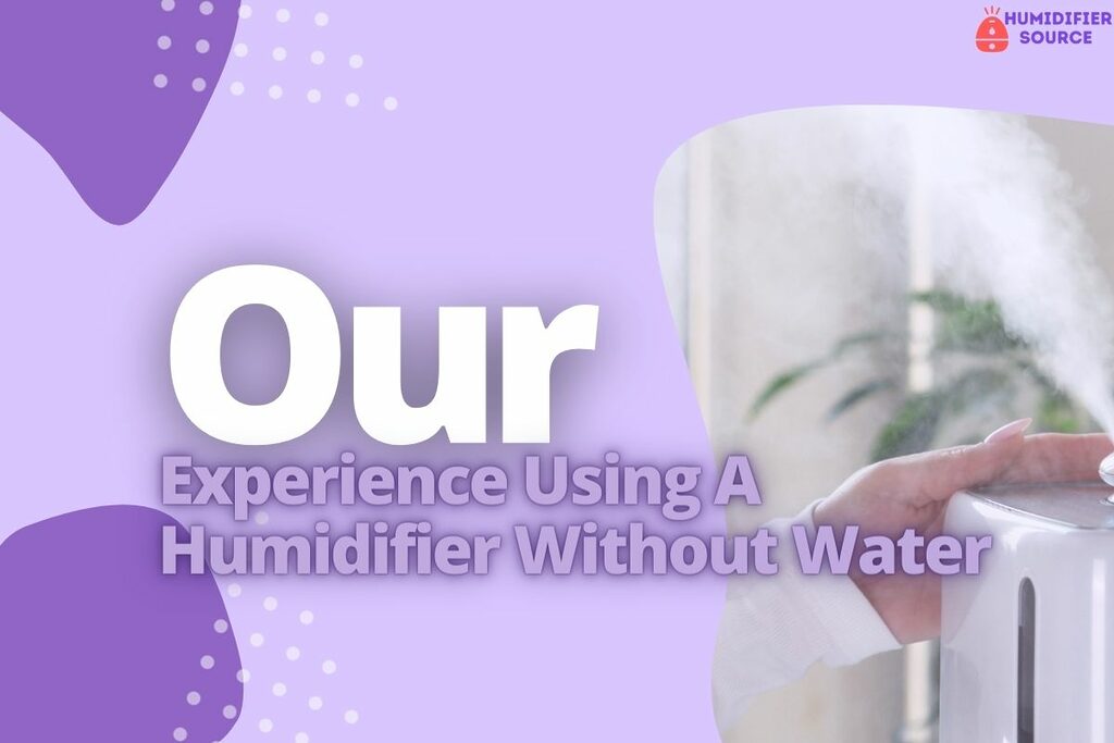 a woman changing settings on a humidifier