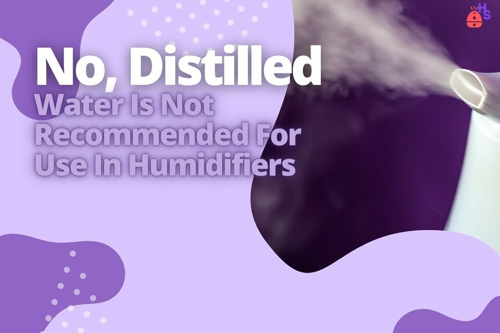 Humidifier producing mist in a room.