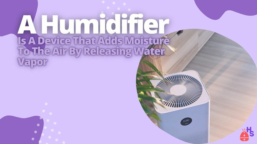 A humidifier with a fan placed on a floor