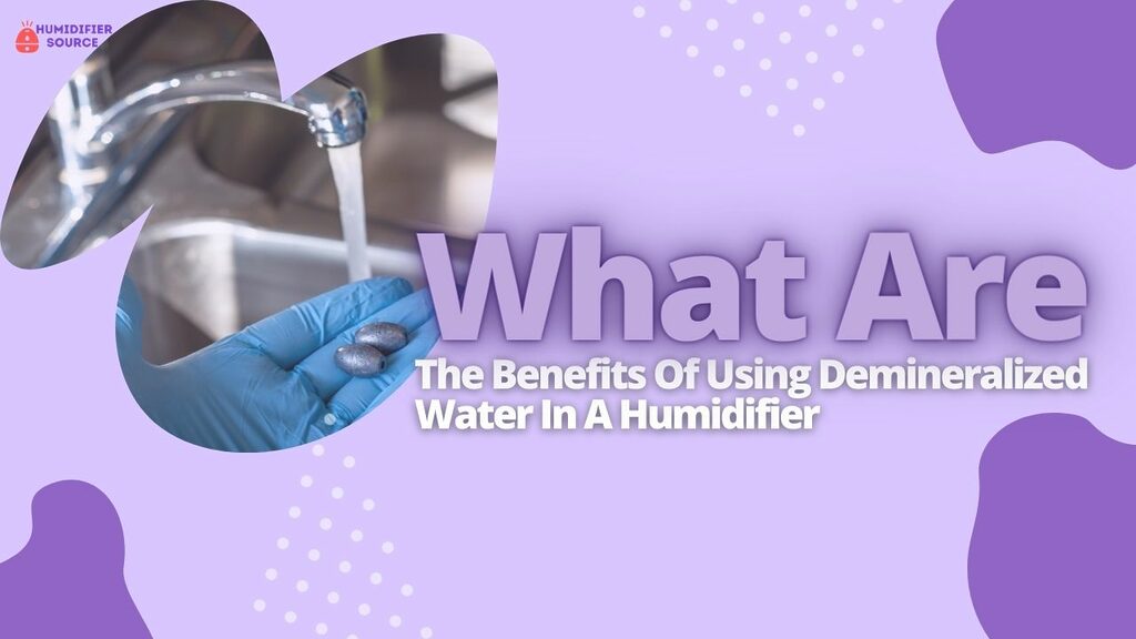 A person demineralizing tap water